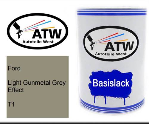 Ford, Light Gunmetal Grey Effect, T1: 500ml Lackdose, von ATW Autoteile West.